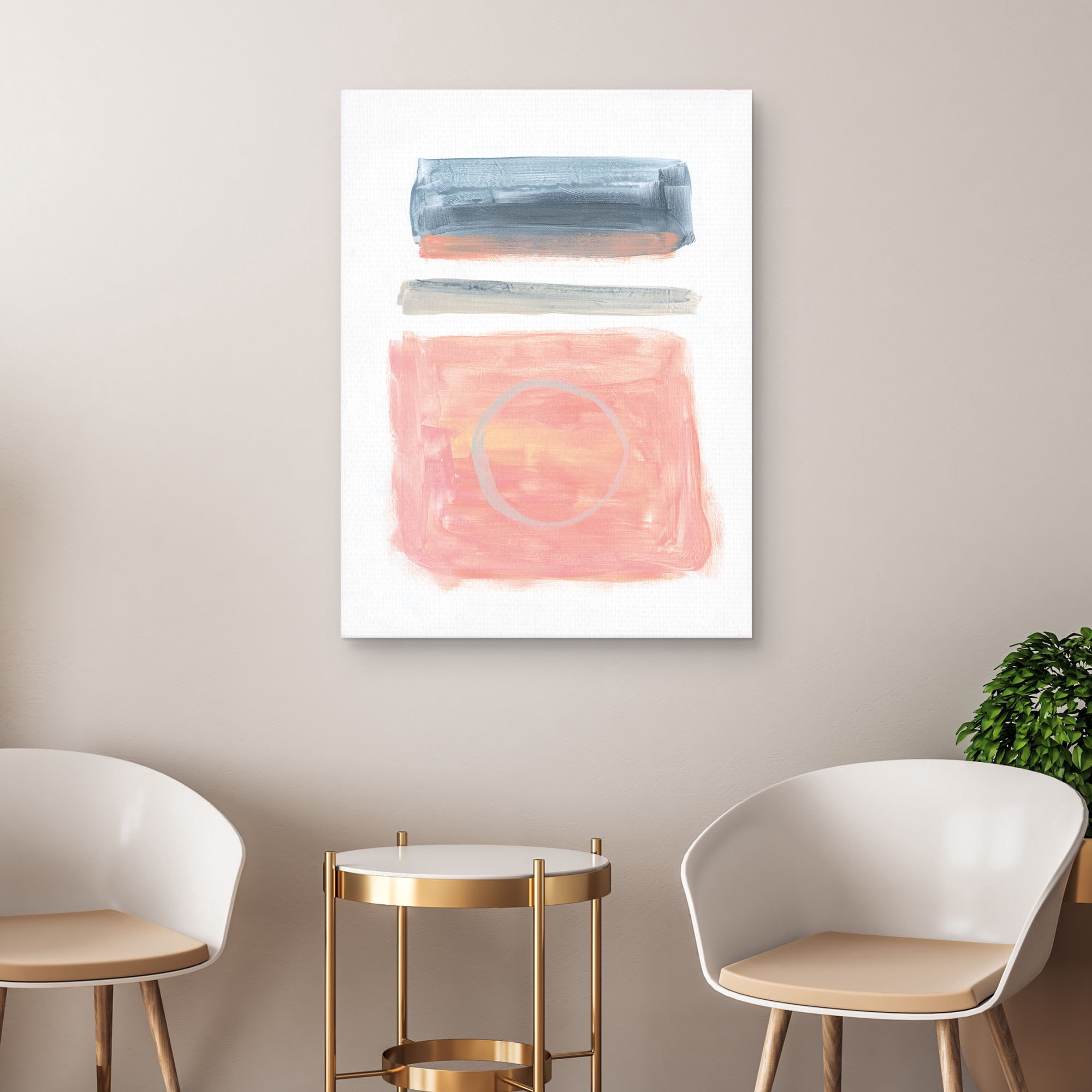 Transparencies Pink I by Décor Design Canvas Art Print, 1.5" x 30"