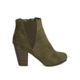 thumbnail image 2 of New Women Breckelles Gail-37 Faux Suede Elastic Panel Chunky Heel Bootie, 2 of 5