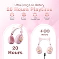 thumbnail image 4 of Auriculares Xmenha Pink Cat Ear inalámbricos Bluetooth para niños, 4 of 6