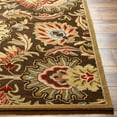 thumbnail image 5 of BoutiqueRugs Wrens Boho Hand Tufted Wool Natural Fiber Soft Area Rug - Traditional Floral Carpet for Living Room, Bedroom - Brown, Sage, Rust - 6' Round, 5 of 19