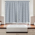 thumbnail image 2 of Ambesonne Ikat Kitchen Curtains, Traditional Circles Dots, 55"x39", Night Blue White, 2 of 3