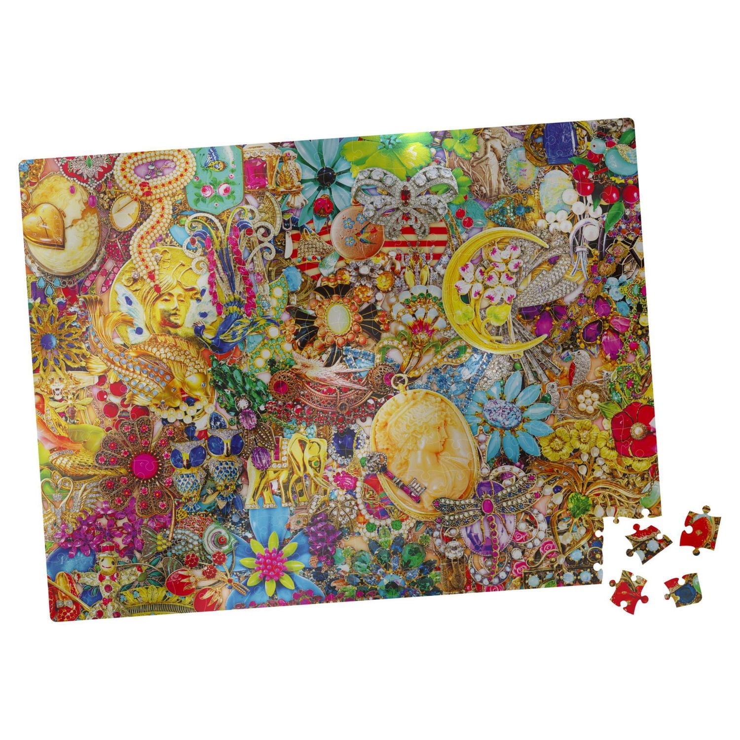 500-Piece Jigsaw Puzzle with Foil Accents, Jewelry Jumble