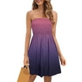 thumbnail image 2 of B91xZ Robes Printemps Été pour Femmes 2024 Robe Maxi Sans Manches Col en V Robe Longue Boho Taille Haute Robe Trapèze à Volants, Violet L, 2 of 5