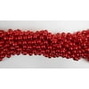 72" 12mm Round Metallic Red Mardi Gras Beads