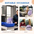 thumbnail image 5 of Dakimoe Mesh Backpack School Backpacks Large Capacity See Through Bookbag Stadium Approved with Multiple Compartments Pockets for School(Purple), 5 of 8