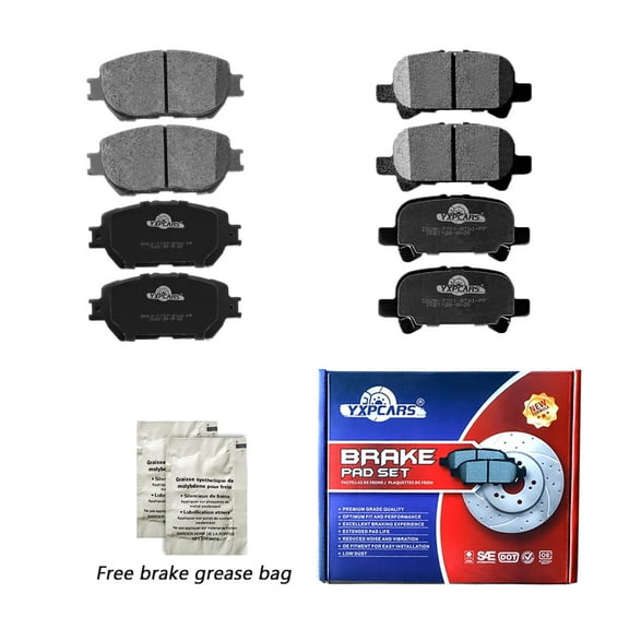 Front & Rear Ceramic Brake Pads for 2002 - 2006 Toyota Camry USA Built (Set of 8)