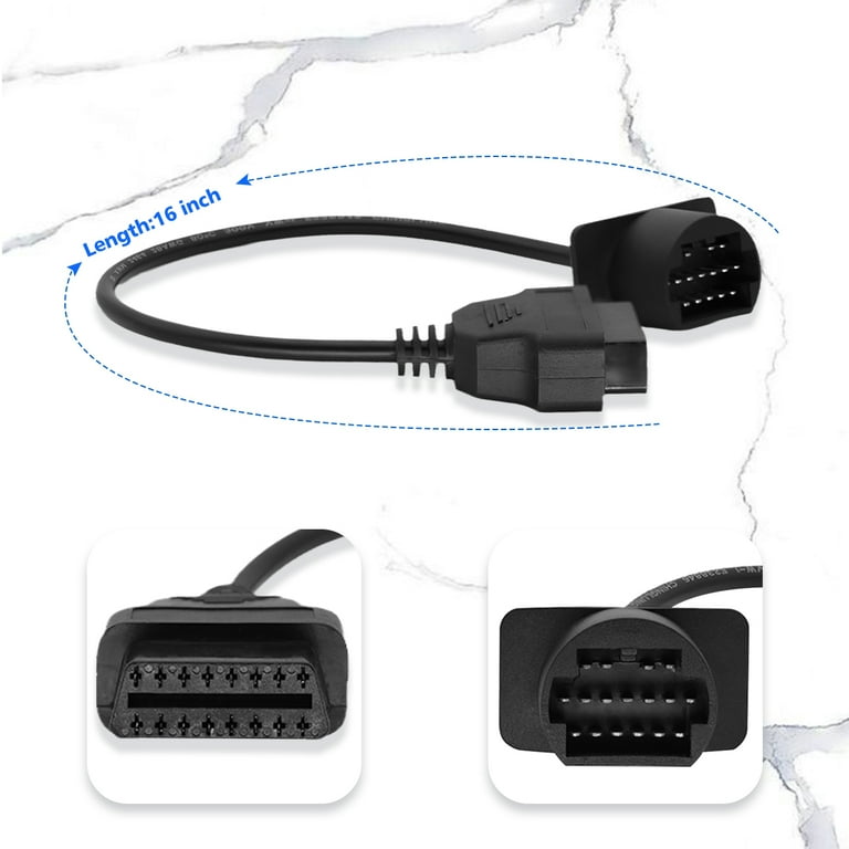 Câble Adaptateur De Diagnostic OBD2 17 Broches Avec Isolation En Caoutchouc Pour