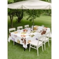 thumbnail image 5 of 54x80 Inch Outdoor Tablecloth with Umbrella Hole Zipper Rectangle Colorful Dog Paws Rectangular Tablecloths Outside Waterproof Farmhouse Modern Art Cartoon Patio Table Cloth Cover for Picnic Party, 5 of 8