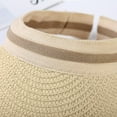 thumbnail image 4 of HJYCHN Women's Men's Woven Sliding Sun Visor Adjustable Sports Summer Cap Sunshade Hat Beige One Size, 4 of 4