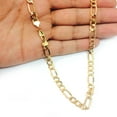 thumbnail image 3 of 10K Yellow Gold 6.5MM Hollow Figaro Link Necklace Chains 16" - 24",Real 10K Gold, Next Level Jewelry, 3 of 6