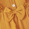 thumbnail image 3 of Baby Girl Ruffle Bow Long-sleeve One-piece Romper Cotton Bodysuit Headband Outfits, 3 of 8