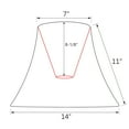 thumbnail image 5 of Aspen Creative 58053 Transitional Bell Shape UNO Construction Lamp Shade in Off White, 14" Wide (7" x 14" x 11"), 5 of 5