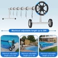 thumbnail image 4 of Towallmark Aluminum Pool Cover Reel System, Heavy Duty Solar Cover Reel For Inground Pools, Rust Proof Frame With Upgraded Bearings, Durable Pool Maintenance Equipment, 4 of 7
