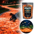 thumbnail image 2 of Forestwhale 0.59" Glow in the Dark Pebbles 200 Pcs Luminous Garden Stones Resin Glowing Rocks for Outdoor Landscaping Aquarium Decor and Succulent Planters Orange, 2 of 9