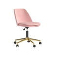 thumbnail image 4 of DHP Ivy Pillowtop Office Task Chair, Light Pink Velvet/Gold Base, 4 of 14