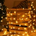 thumbnail image 5 of Gilbin 100 LED Star String Lights, Warm White Plug in Fairy String Lights Waterproof, Extendable for Indoor, Outdoor, Wedding Party, Christmas Tree, New Year, Garden Decoration, 5 of 6