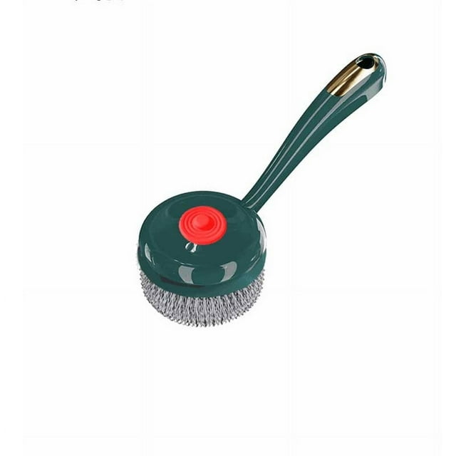 Cepillos, cepillo de limpieza, cepillo para ollas con mango largo y líquido añadido, cepillo para ollas con cabezal intercambiable, cepillo para ollas con mango de acero, cepillo para lavar platos con