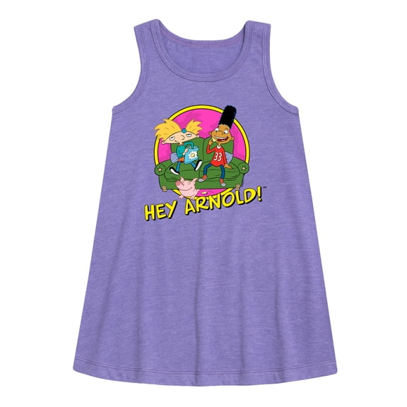 Hey Arnold! - Aronold and Friends - Toddler and Youth Girl's Aline Dress