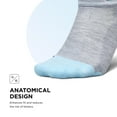 thumbnail image 5 of Feetures Elite Max Cushion No Show Tab Ankle Socks - Sport Sock with Targeted Compression - Gray Sky, M (1 Pair), 5 of 7
