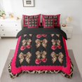 thumbnail image 2 of Feelyou Fashion Bowknot Twin Bedding Sets 7pcs, Cheetah Leopard Print Comforter Set, 2 of 8