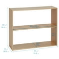 thumbnail image 2 of ECR4Kids Streamline 2-Shelf Double-Sided Storage Cabinet, 30in, Classroom Furniture, Natural, 2 of 9