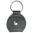 thumbnail image 3 of Llavero plegable de cuero sintético para púa de guitarra, bolsa con soporte para púa, color negro, 3 of 5