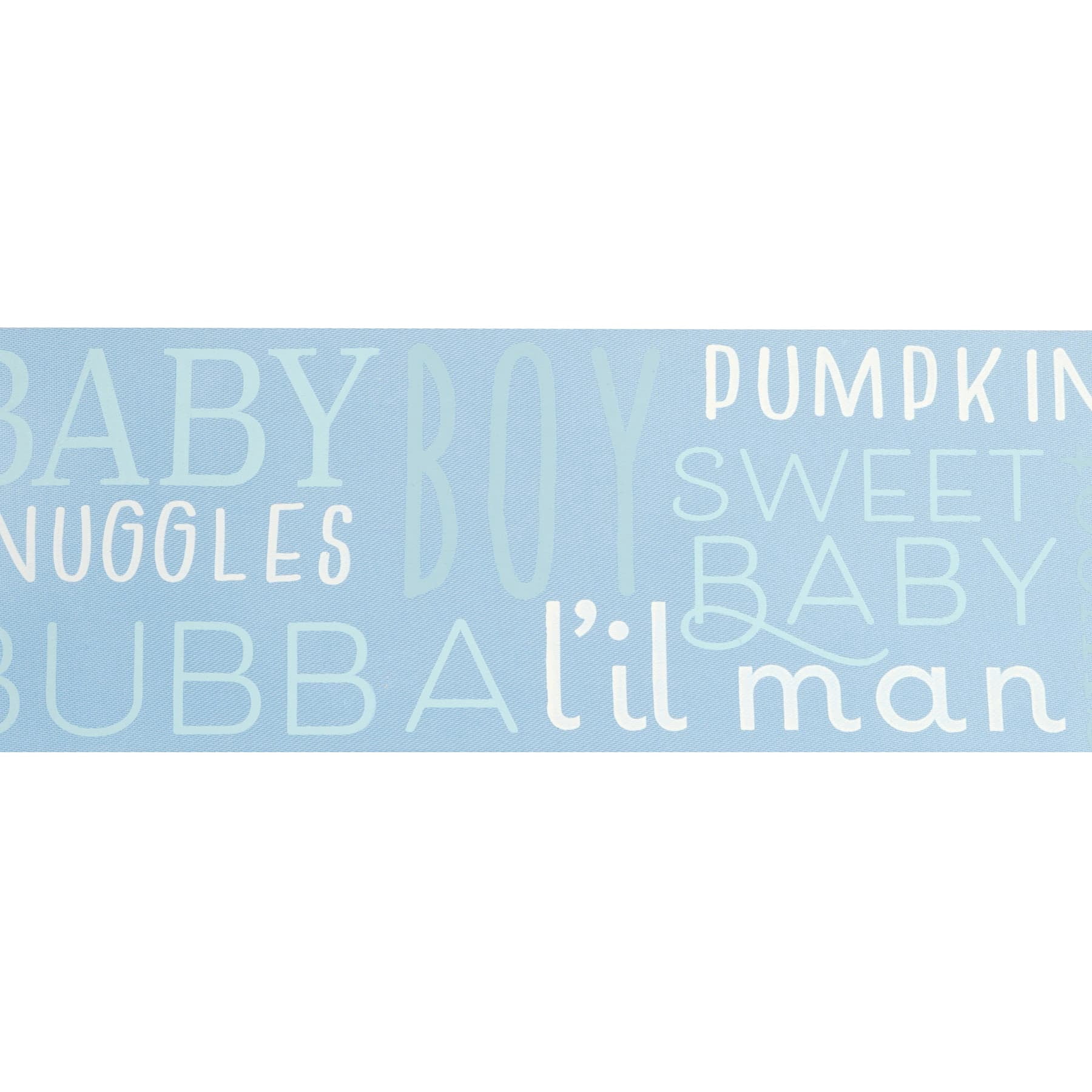 2.5" x 5yd. It's a Boy Satin Ribbon by Celebrate It – Blue - Non-Wired with Woven Selvedge - Polyester – Ideal for Baby Showers - Gift Wrapping & Decor - 12 Pack