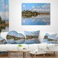 thumbnail image 3 of Designart Hala Sulttan Tekke in Cyprus Panorama - Seashore Throw Pillow - 16x16, 3 of 4