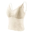 thumbnail image 2 of SwiftWear Lace Bralette for Women V Neck Cropped Camisole Spaghetti Strap Slim Sheer Mesh Tank Top with Built in Bras, 2 of 6