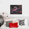 thumbnail image 4 of Naloa Glowing Leaf Bird Print Canvas Bathroom Wall Art,Bathroom Wall Art Decoration, Canvas Poster Prints,Decorative Paintings for Living Room, Bathroom, Kids Room, 4 of 6