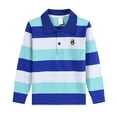 thumbnail image 5 of Teen Polo Shirt Boys Long Sleeve Boys Cute Embroidered Striped Button down Shirt Back to School Shirt Kids Summer Casual Shirts Boys Size 12-13 Years Shirts, 5 of 5