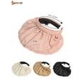 thumbnail image 2 of Spencer Women's 2 in 1 Sun Visor Hats Headbands Wide Brim Summer Anti-UV Protection Beach Cap Packable Shell Hat (Black), 2 of 7