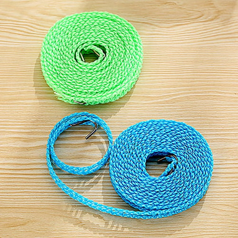 Cloth Line for Drying Clothes Nylon Cotton Rope 20 Mtr Pack of 4  (Multicolour)