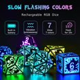 thumbnail image 2 of Juego de dados LED FONVGOGO Light Up DND con funda de carga de 7 colores, 2 of 7