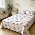 thumbnail image 6 of huayou Romantic Rose Floral Print Soft Flat Bed Sheet 78.74x90.55 Inch Easy Care Mattress Cover for Bedroom Home Decoration, 6 of 6