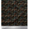 thumbnail image 1 of Soimoi Black Rayon Crepe Fabric Arrow Tribal Fabric Prints By Yard 46 Inch Wide, 1 of 3