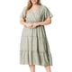 thumbnail image 1 of Vestido Corto de Verano con Cuello en V de Tamaño Sobredimensionado, Vestido de Verano Casual Suelto Y de Moda, 1 of 6