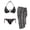 American Flag, variant on Flag of Mexico Women's Bikini Sets Sexy Swimsuit High Waisted V Neck String Tie Bikini Adjustable 3 Piece Straps Bathing Suit Beach Chiffon Cover Up for Swimwear Hawaiian Accessories