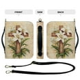thumbnail image 4 of FOR U DESIGNS Lily Cross Pattern Bible Cover Case Lightweight Bible Carrying Case Faux Leather Book Cover Bibles Organizer Cases Bible Carrier with Shoulder Strap, M, 4 of 7