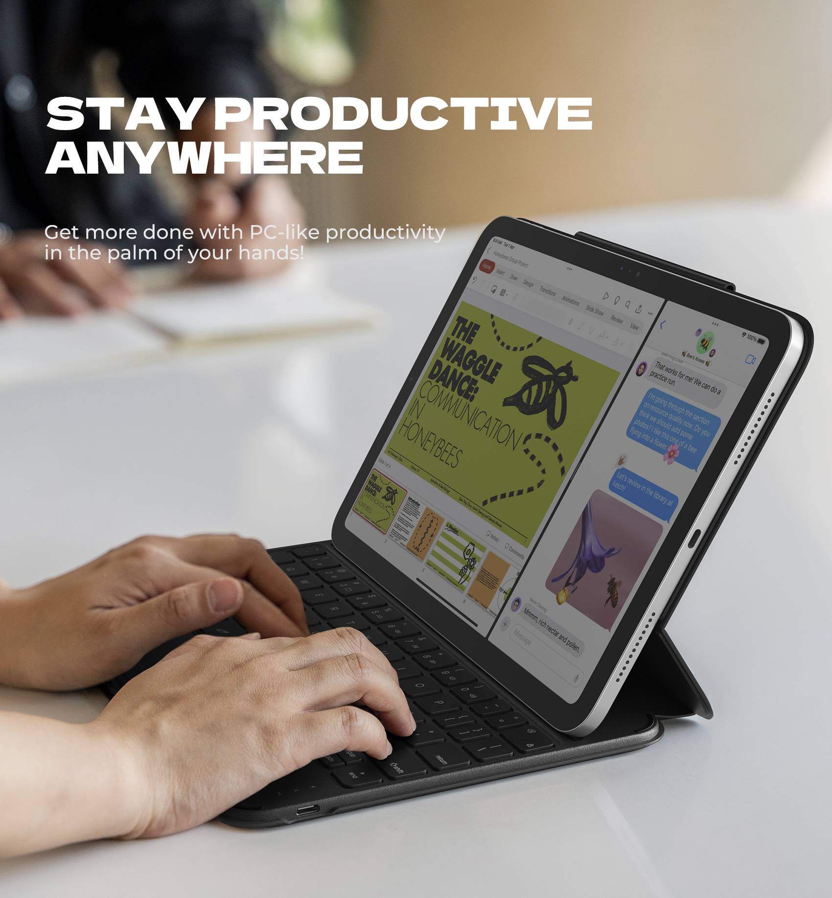 Dexnor iPad 11th/10th Gen Keyboard Case, Black photo 4
