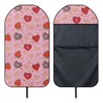 thumbnail image 5 of Uourmeti Terry Cloth Car Seat Towel Cover, Compatible with Car and Van Seat, Plush Microfiber Front Seat Towel Cover for Cars Vans, Hearts and Strawberries Print, 5 of 6
