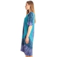 thumbnail image 2 of Just Love Short Sleeve Nightgown Sleep Dress for Women (Tie Dye Blue Purple Swirl, Medium), 2 of 3