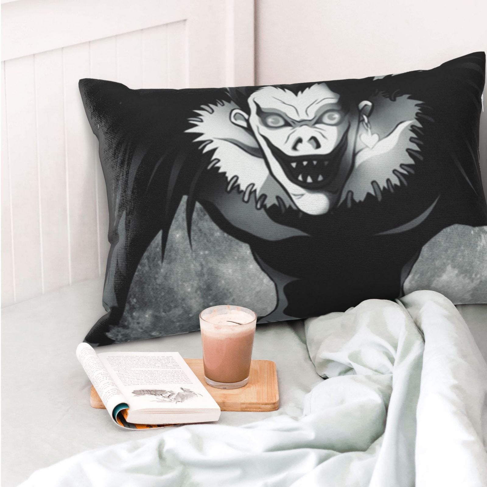 VOID L Death Note Cuscini Campione Rivestimento per Uso Outdoor e Indoor quaderno Anime Manga Yagami, Kissen Größe:60 x 60 cm