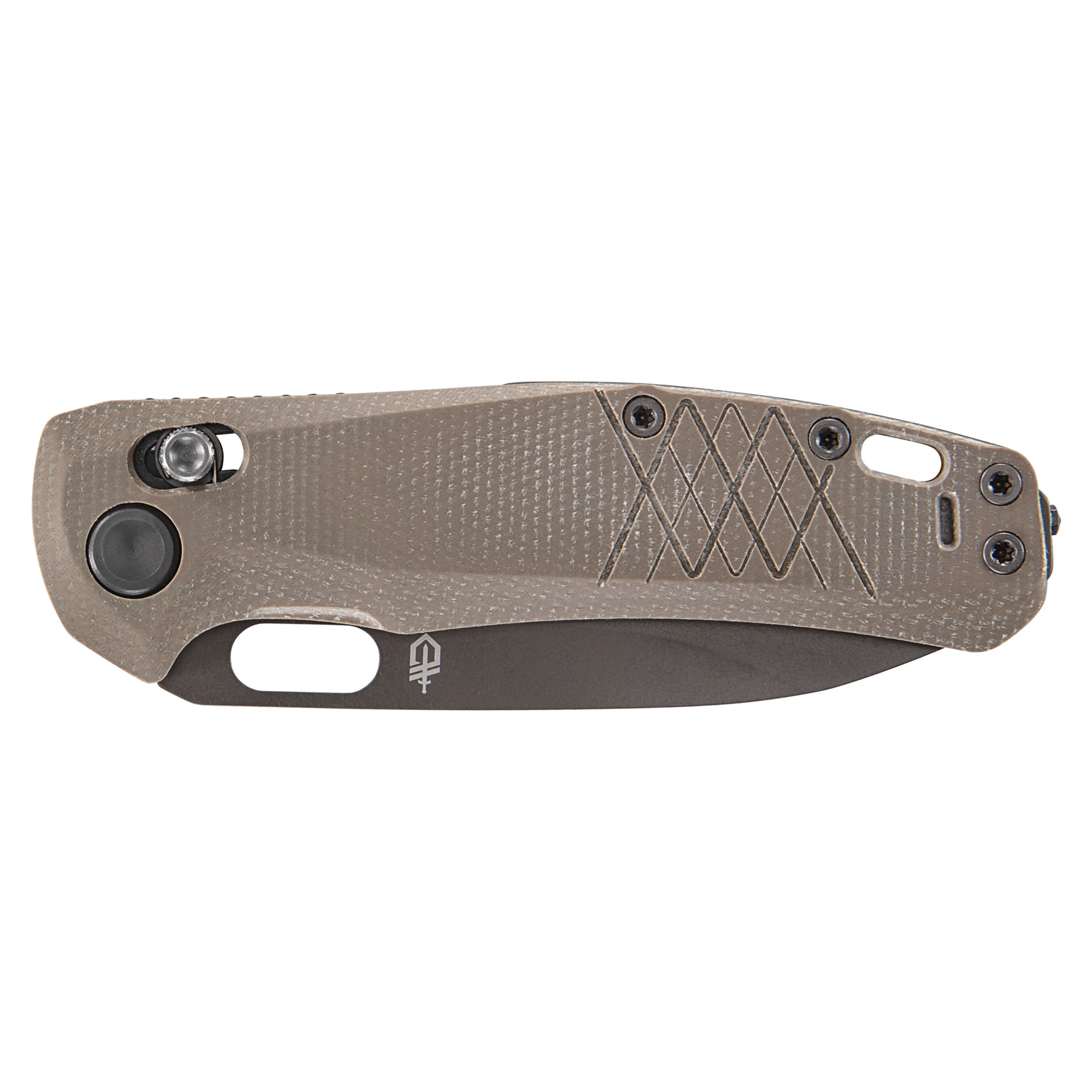 Gerber Scout Tan Folding Knife, Plain Edge, Drop Point