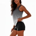 thumbnail image 7 of Womens Bathing Suits Two Piece Tank Tops Boyshorts Swimsuits High Waist Tummy Control Gradient Tankini Swimwear, S, 7 of 7