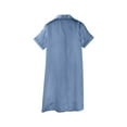 thumbnail image 6 of Ihph7 Satin Nightgowns for Women Button Down Nightgown Summer Nightgowns for Women Pajama Dress for Women Sleep Shirts for Women Night Shirts for Women Sleepwear Sleep Dress Light Blue XL, 6 of 9