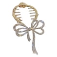 thumbnail image 1 of Pinzas para el cabello, accesorios para moños, pinzas de mariposa, horquillas de lujo premium para mujeres y niñas, con perlas y diamantes de imitación (dorado), 1 of 8