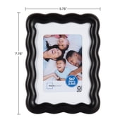 Mainstays 5 x 7 Black Wavy Tabletop Picture Frame, Fits 3.5 x 5 Photo with Mat