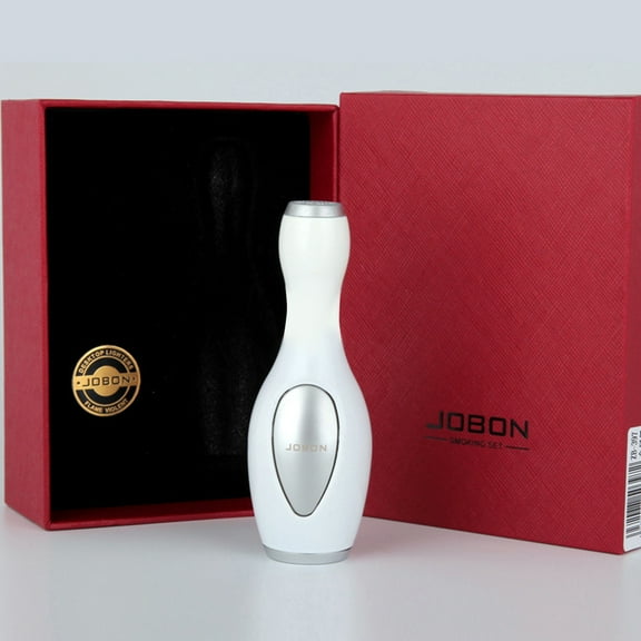 Metal Torch Lighter, Bowling Design, Refillable Butane Jet Blue Flame, Zinc Alloy, One-Button Adjustable Flame, Windproof, Easy to Use for Smoking & More (Butane Not Included)