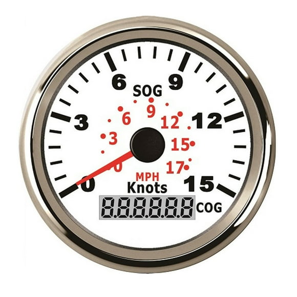 Car GPS Speedometer 15Knots 17MPH LCD Speed Gauge For Automobile Refitting With GPS Speed Sensor Backlight 85mm 12V 24V ,High Precision